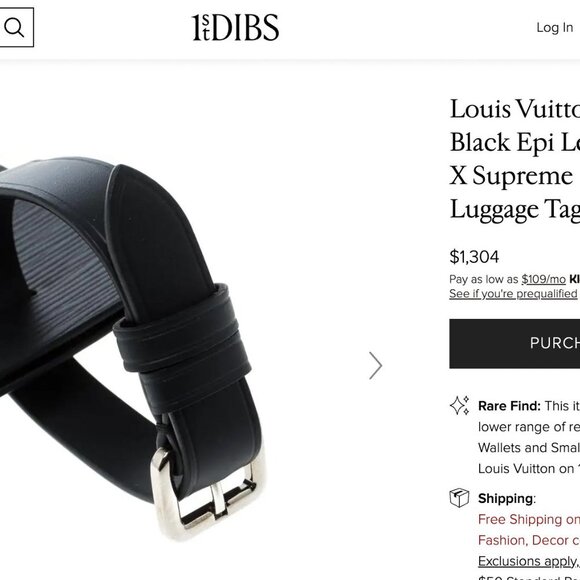 Louis Vuitton x Supreme LIMITED EDITION Black Epi Leather Luggage Tag Hypebeast - Picture 4 of 15